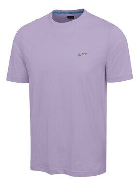 Greg Norman Collection Mens Lavender Short-Sleeve Crewneck Tee Size L